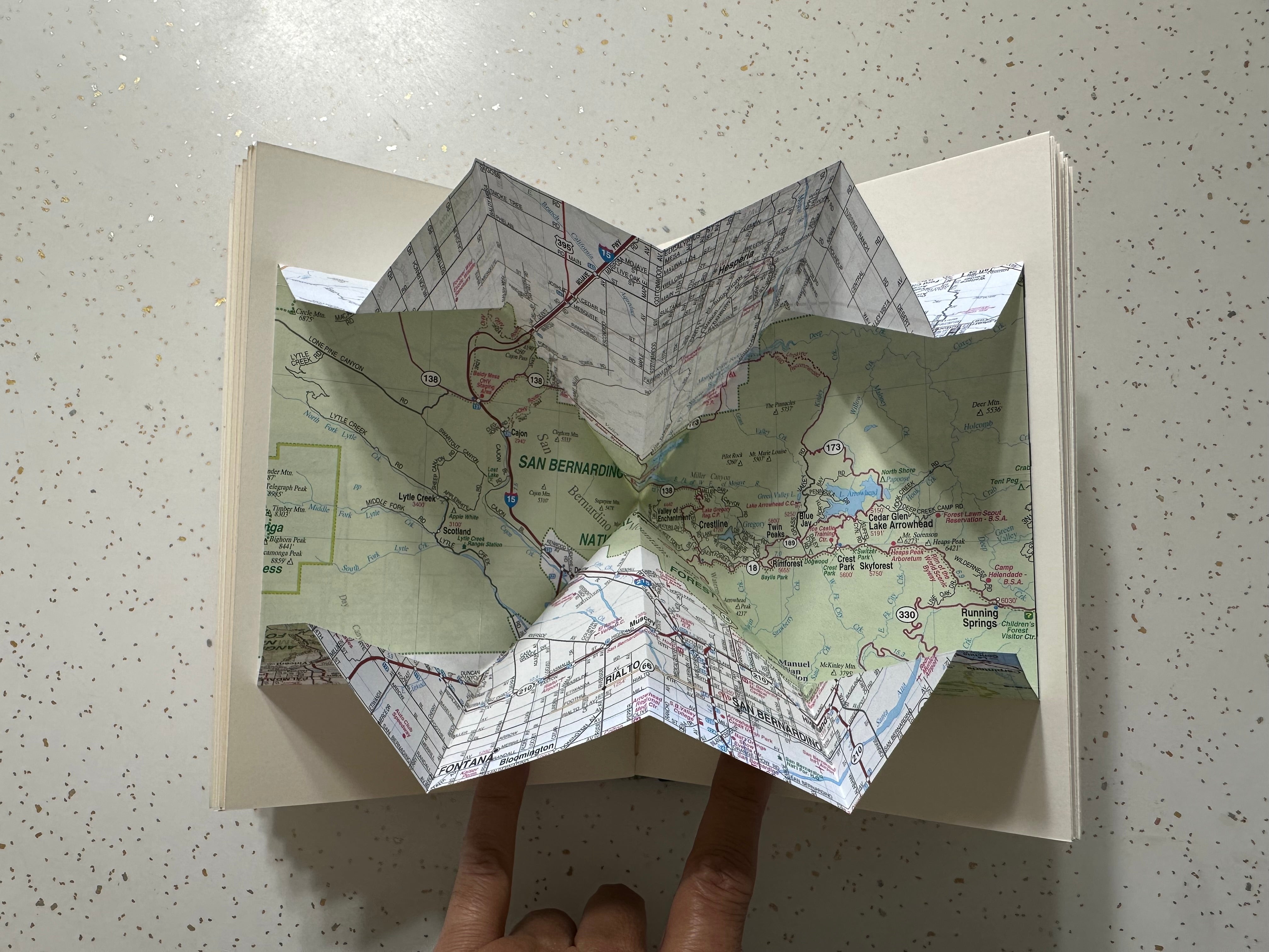 Turkish Map Book opened to a page with a map