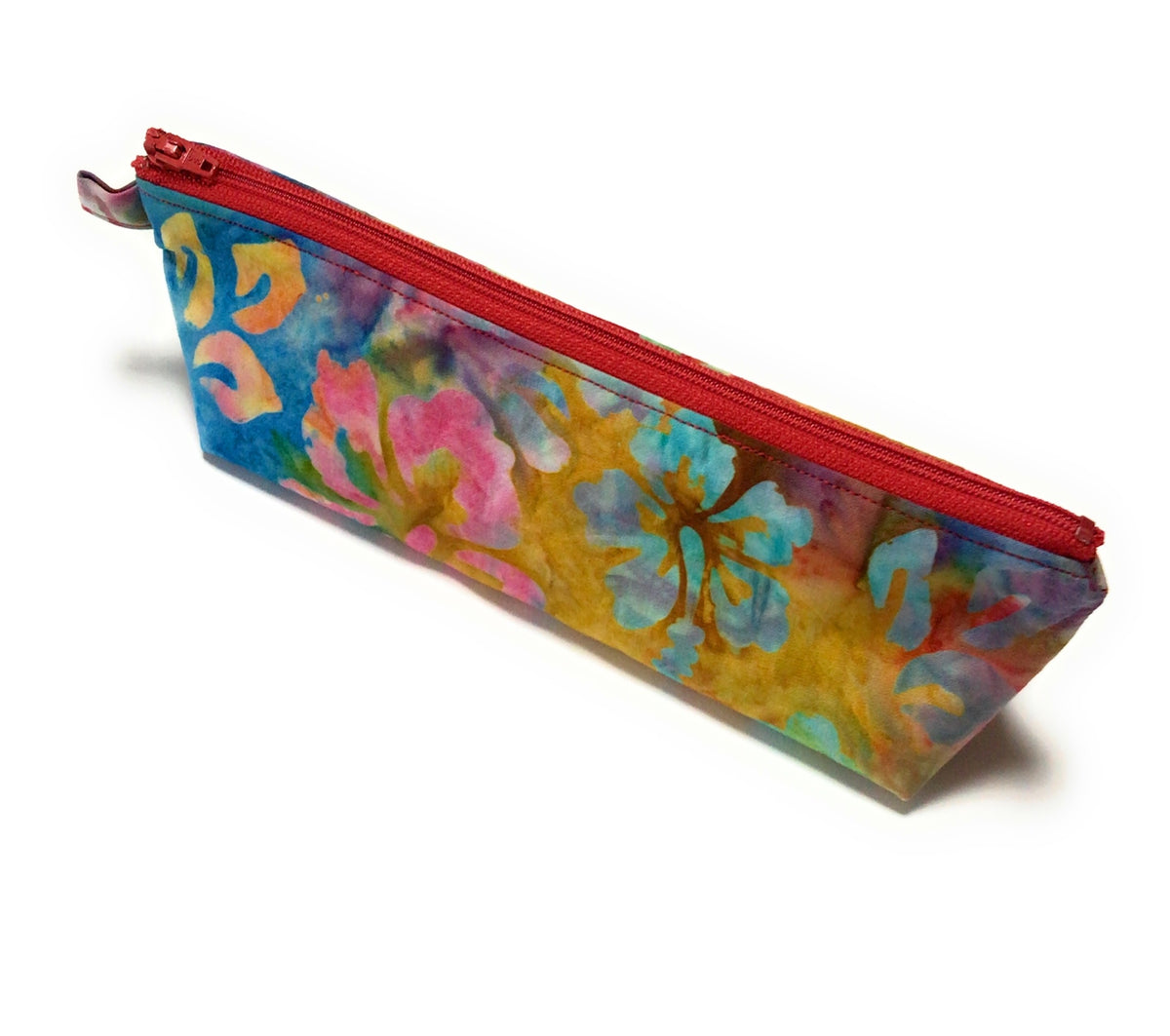 Colorful Hibiscus Triangle Pouch