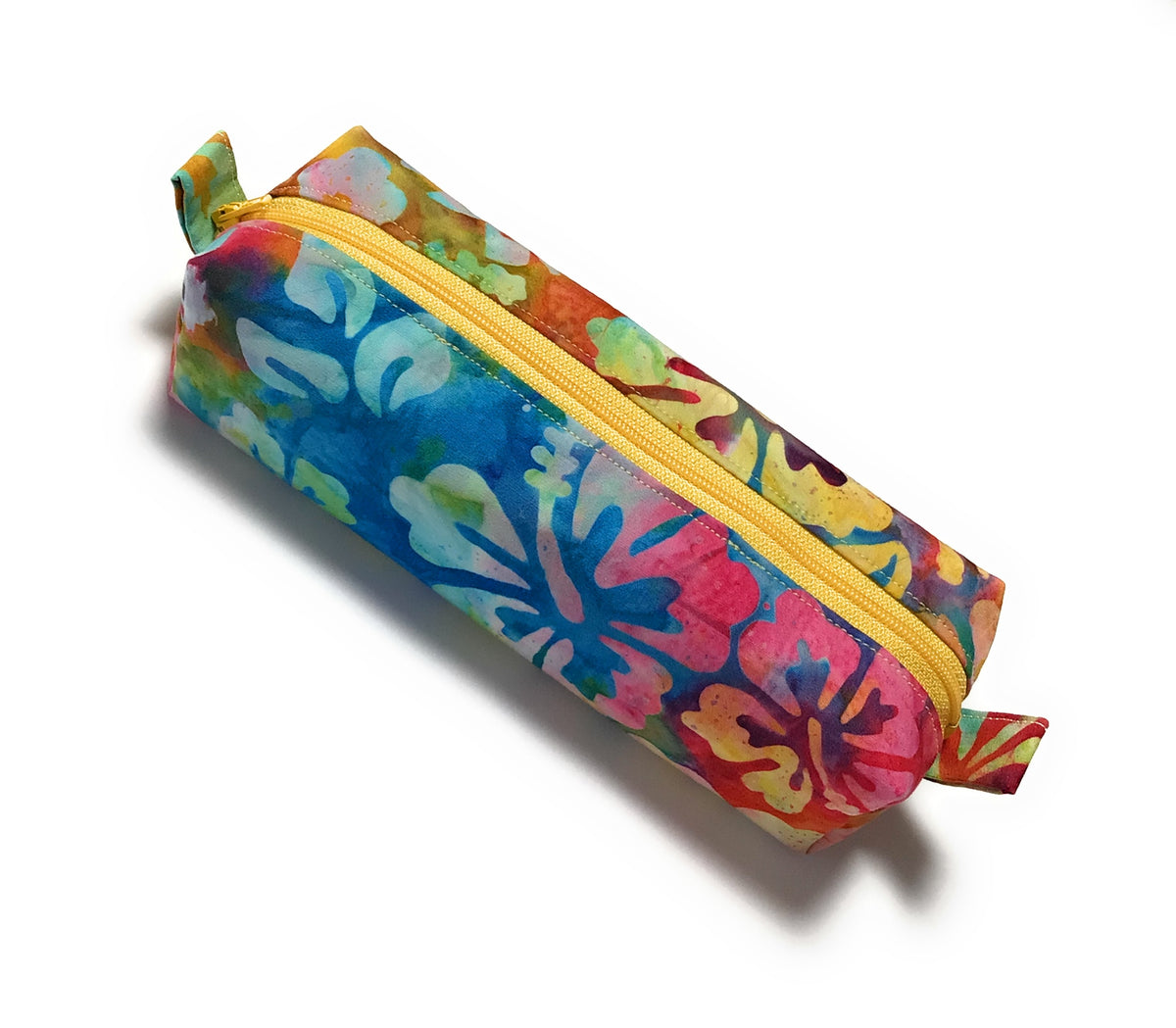 Colorful Hibiscus Box Pouch